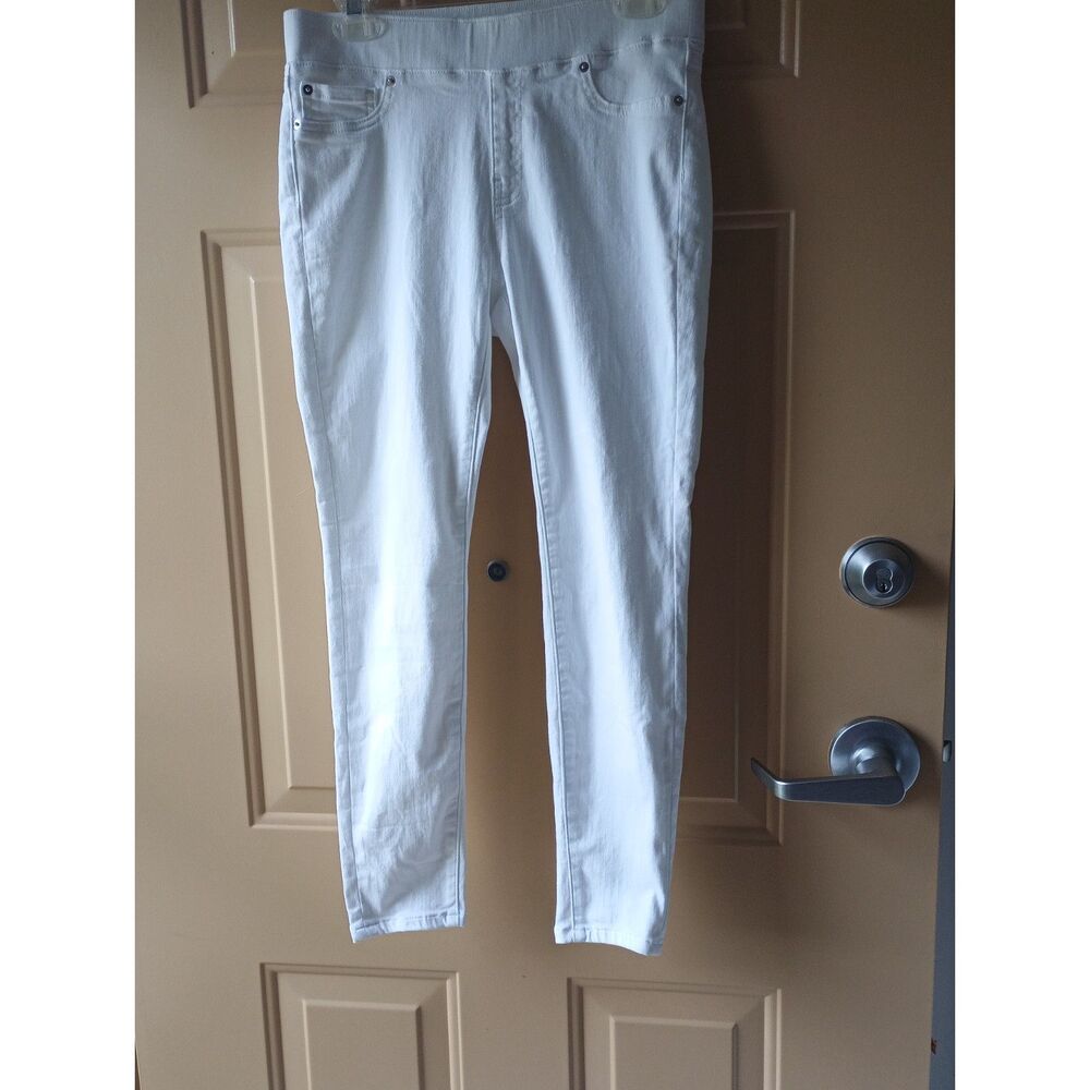 Amazon Essentials Bright White Pull-On Jeggings Skinny Pants 8 Short